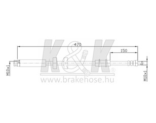 Шланг тормозной передний для Citroen Jumper 230 1994-2002 новый