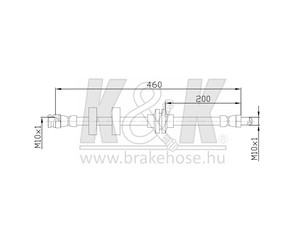 Шланг тормозной передний для Fiat Albea 2002-2012 новый