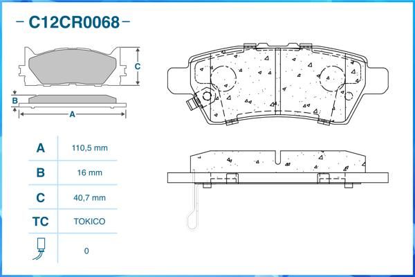 C12CR0068 Cworks от 949 руб. для Nissan Pathfinder (R51) 2005-2014 в Москве