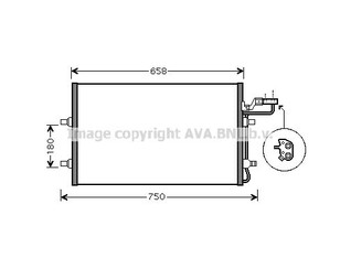 Радиатор кондиционера (конденсер) для Volvo V50 2004-2012 новый