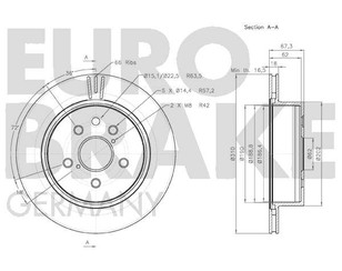 Диск тормозной задний для Lexus GS 300/400/430 2005-2011 новый