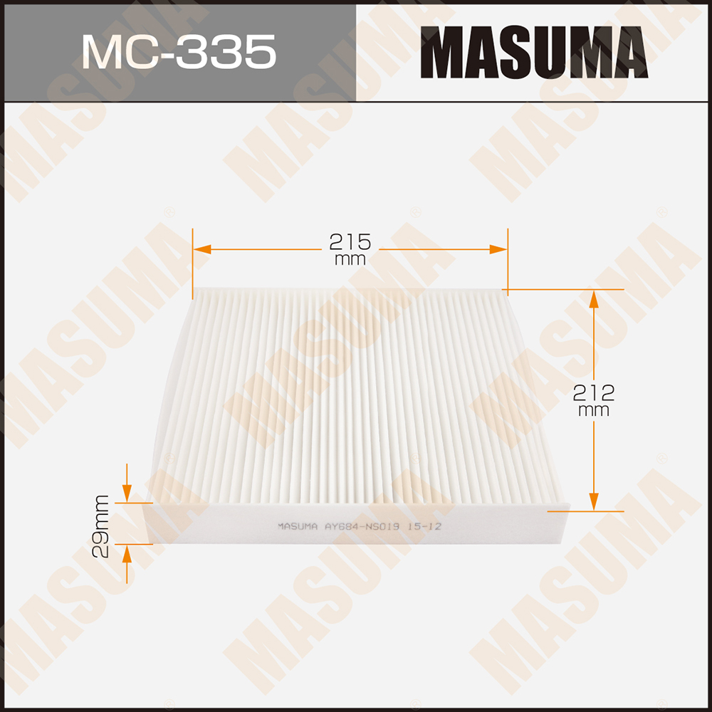 MC-335 Masuma Фильтр салона от производителя по спец цене купить в  Калининграде