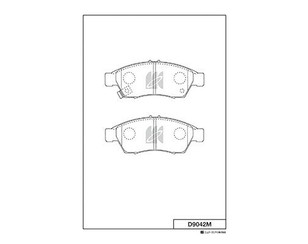 Колодки тормозные передние к-кт для Suzuki Liana 2001-2007 новый