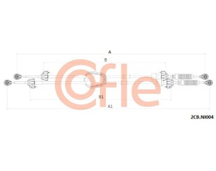 Трос КПП для Nissan Qashqai+2 (JJ10) 2008-2014 новый