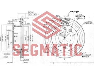 Диск тормозной передний вентилируемый для Mercedes Benz Sprinter (901-905)/Sprinter Classic (909) 1995-2006 новый