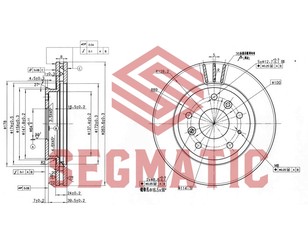 Диск тормозной передний вентилируемый для Mazda 626 (GD) 1987-1992 новый