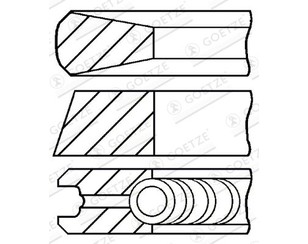 Кольца поршневые к-кт на 1 цилиндр для Iveco Daily 2006-2018 новый