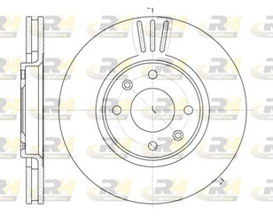 Диск тормозной передний вентилируемый для Citroen C5 2004-2008 новый