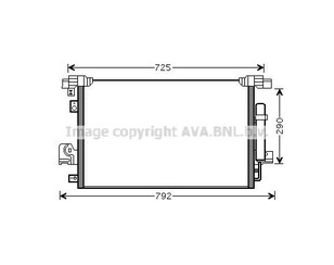 Радиатор кондиционера (конденсер) для Mitsubishi ASX 2010> новый