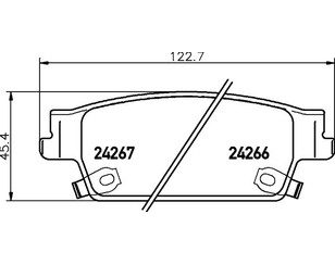 Колодки тормозные задние дисковые к-кт для Cadillac CTS 2002-2008 новый