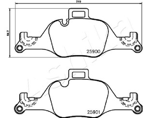 Колодки тормозные передние к-кт для BMW X3 G01 2017> новый