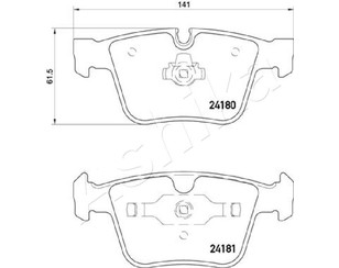 Колодки тормозные задние дисковые к-кт для Mercedes Benz W164 M-Klasse (ML) 2005-2011 новый