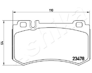 Колодки тормозные задние дисковые к-кт для Mercedes Benz R230 SL 2001-2012 новый