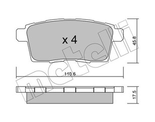 Колодки тормозные задние дисковые к-кт для Ford Edge 2007-2015 новый