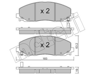 Колодки тормозные передние к-кт для Fiat Freemont 2011-2016 новый
