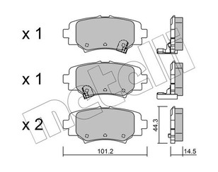 Колодки тормозные задние дисковые к-кт для Mazda Mazda 3 (BM/BN) 2013-2018 новый