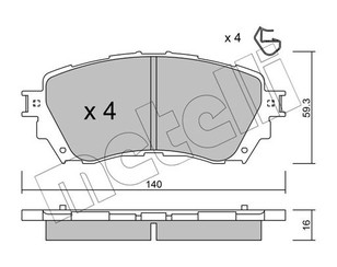 Колодки тормозные передние к-кт для Mazda Mazda 6 (GJ/GL) 2013> новый