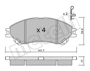 Колодки тормозные передние к-кт для Suzuki Vitara 2015> новый