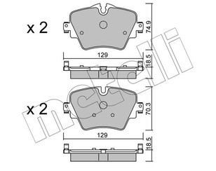 Колодки тормозные передние к-кт для Mini Clubman F54 2014> новый