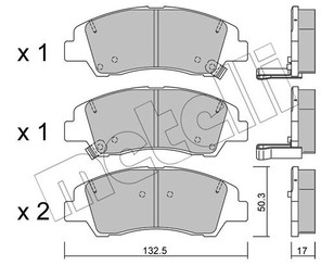 Колодки тормозные передние к-кт для Hyundai i10 2007-2013 новый