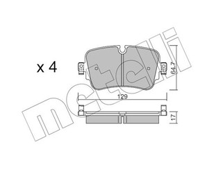 Колодки тормозные задние дисковые к-кт для Audi A8 [4N] 2018> новый