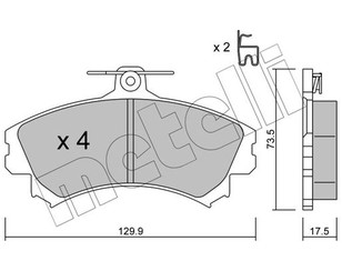 Колодки тормозные передние к-кт для Mitsubishi Colt (Z3) 2003-2012 новый