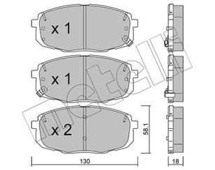 Колодки тормозные передние к-кт для Kia Cerato 2009-2013 новый