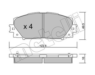 Колодки тормозные передние к-кт для Toyota Yaris 2005-2011 новый