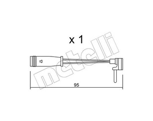 Датчик износа колодок для Mercedes Benz VANEO W414 2001-2006 новый