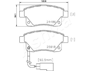 Колодки тормозные задние дисковые к-кт для Ford Transit 2006-2013 новый