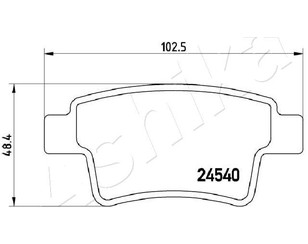 Колодки тормозные задние дисковые к-кт для Citroen C4 Picasso 2006-2014 новый