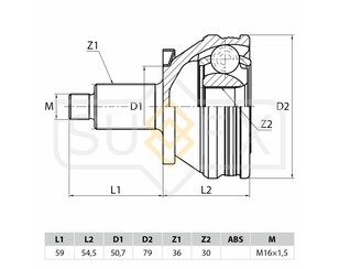 ШРУС наружный передний для VW Fox 2005-2011 новый