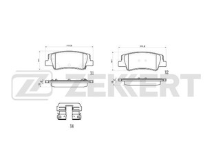 Колодки тормозные задние дисковые к-кт для Kia K5 2020> новый