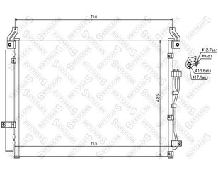 Радиатор кондиционера (конденсер) для Hyundai ix55 2007-2013 новый