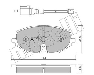 Колодки тормозные передние к-кт для Audi A3 [8PA] Sportback 2004-2013 новый