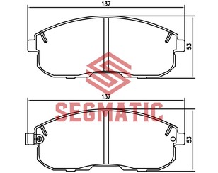 Колодки тормозные передние к-кт для Nissan Teana J32 2008-2013 новый