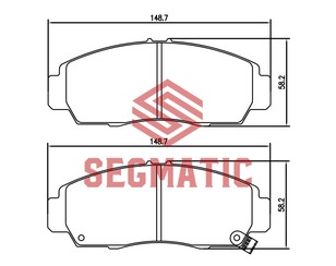 Колодки тормозные передние к-кт для Honda Civic 4D 2012-2016 новый