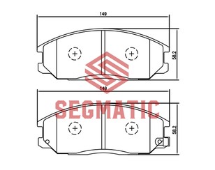 Колодки тормозные передние к-кт для Hyundai Trajet 2000-2009 новый