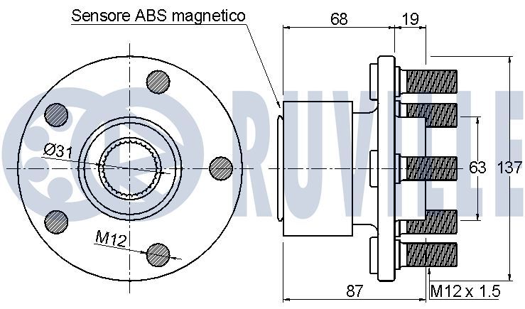 Ступица передняя