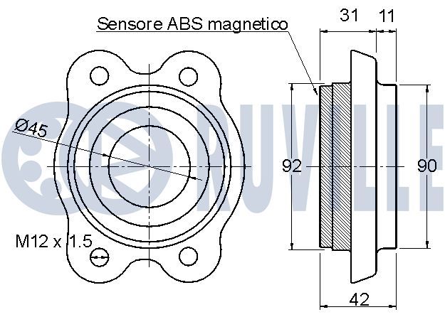 Ступица передняя/задняя