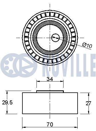 Ролик-натяжитель ручейкового ремня