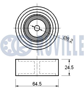 Ролик-натяжитель ручейкового ремня