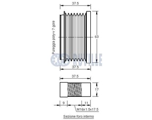 Шкив генератора для Ford Transit 2006-2013 новый