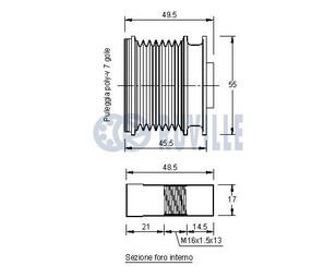 Шкив генератора для Chrysler 300C 2004-2010 новый