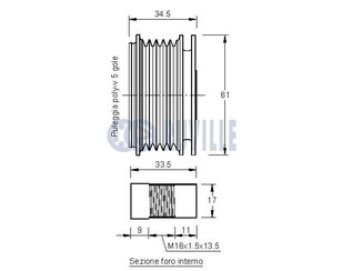 Шкив генератора для Volvo V50 2004-2012 новый