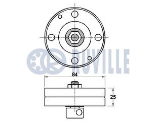 Ролик-натяжитель ручейкового ремня для Nissan Micra (K12E) 2002-2010 новый