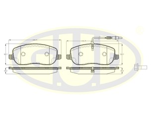 Колодки тормозные передние к-кт для Citroen C8 2002-2014 новый