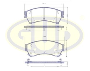 Колодки тормозные передние к-кт для Mazda Mazda 6 (GH) 2007-2013 новый