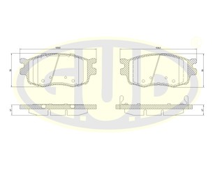 Колодки тормозные передние к-кт для Hyundai Verna/Accent III 2006-2010 новый