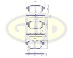 Колодки тормозные задние дисковые к-кт для Great Wall Hover M2 2010-2014 новый